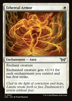 1x Ethereal Armor - Foil NM-Mint, English Duskmourn MTG Magic - Image 1