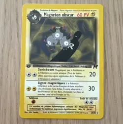 Pokemon Dark Magneton 60 HP Rare Team Rocket 28/82 1st Edition French Card - Image 1