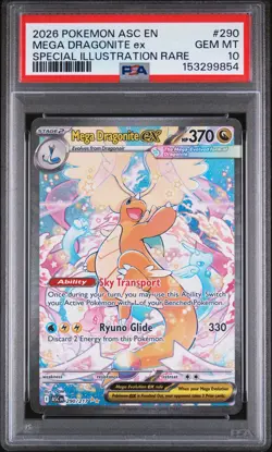 2026 POKEMON ASC EN-ASCENDED HEROES #290 MEGA DRAGONITE EX PSA 10 - Image 1