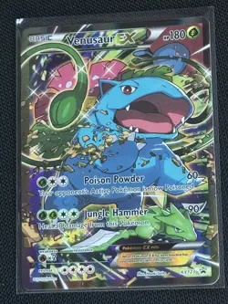 Pokemon TCG Venusaur EX XY123 Black Star Promo Full Art Card - Image 1