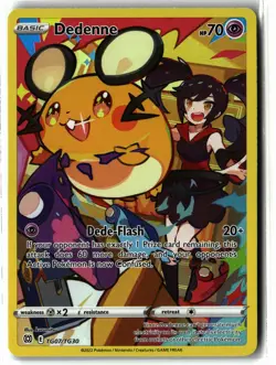 Dedenne ⭐ TG07/TG30 Holo Brilliant Stars Trainer Gallery Pokemon NM - Image 1