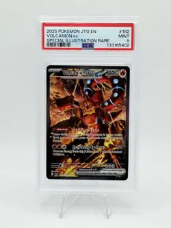 2025 POKEMON JTG EN-JOURNEY TOGETHER #182 VOLCANION EX PSA 9 - Image 1