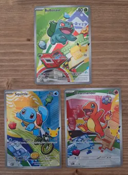 Pokemon First Partner Kanto Starters: Bulbasaur, Charmander, & Squirtle - NM - Image 1