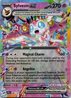 Sylveon ex 086/191 SV08: Surging Sparks Pokemon TCG Double Rare NM - Image 1