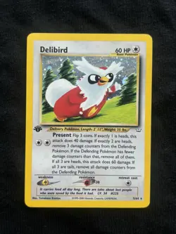Pokemon Delibird Neo Revelation Holo 1st Edition 5/64 - Image 1