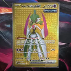 Pokemon TCG Iron Valiant ex 261/182 SV04 Paradox Rift Ultra Rare (Full Art) Holo - Image 1