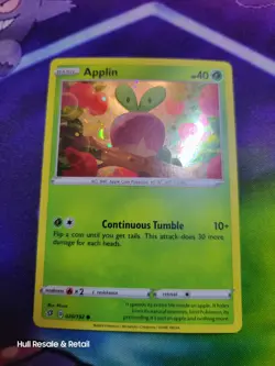 Applin 020/192 Cosmos Holo Rare Near Mint 2020 Pokemon TCG Card Rebel Clash NM - Image 1