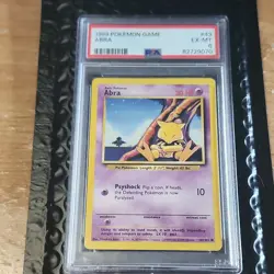 Pokemon Abra Base Set PSA 6 Regular 43/102 1999 English - Image 1