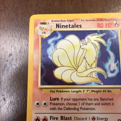 Pokemon TCG Ninetales Base Set 12/102 Holo Unlimited Holo Rare LP/NM - Image 2