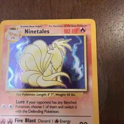 Pokemon TCG Ninetales Base Set 12/102 Holo Unlimited Holo Rare LP/NM - Image 3