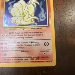 Pokemon TCG Ninetales Base Set 12/102 Holo Unlimited Holo Rare LP/NM - Image 4