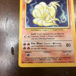 Pokemon TCG Ninetales Base Set 12/102 Holo Unlimited Holo Rare LP/NM - Image 5