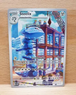 Steelix - 208/182 - Illustration Rare Pokemon Paradox Rift NM - Image 1