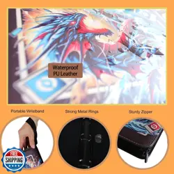 Fweel Deluxe Blue Dragon Trading Card Binder - 9-Pocket Zipper Binder with 90 - Image 3