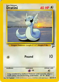 Dratini - 38/130 Base Set 2 - Pokemon TCG - 2000 - Image 1