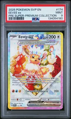 2025 Pokemon SVP EN Eevee ex Pre Super Premium Collection #174 PSA 9 - Image 1