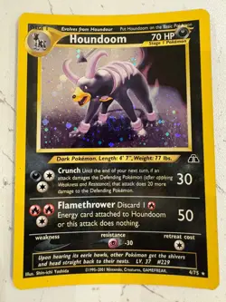 Pokemon TCG Houndoom Neo Discovery / #4/75 / Rare Holo / Very Good Condition - Image 1