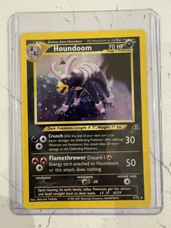 Pokemon TCG Houndoom Neo Discovery / #4/75 / Rare Holo / Very Good Condition - Image 3