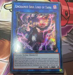 Yu-Gi-Oh Unchained Soul Lord of Yama MP24-EN101 Prismatic Secret Rare 1st - Image 1