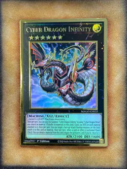Yugioh Cyber Dragon Infinity MAGO-EN033 Gold Rare Alt Art 1st Ed NM - Image 1