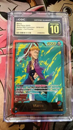 One Piece CCG Marco SP EB02 Special OP08-002 CGC 10 Pristine - Image 1