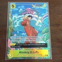Monkey D. Luffy One Piece OP08 Treasure Rare Parallel English - Image 1