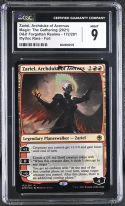 ZARIEL, ARCHDUKE OF AVERNUS D&D Forgotten Realms Foil Mythic CGC 9 MTG [NOS] - Image 1