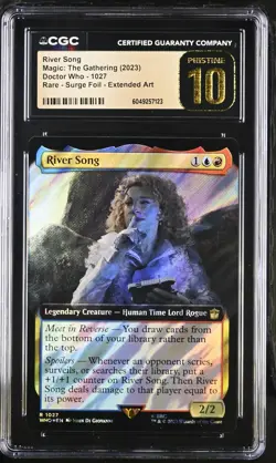 RIVER SONG Doctor Who Extended Art Surge Foil Rare CGC Pristine 10 MTG EDH - Image 1