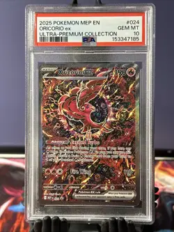 2025 POKEMON MEP EN-ME BLACK STAR PROMO #024 ORICORIO EX PSA 10 - Image 1