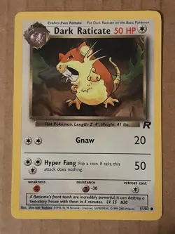 Pokemon Dark Raticate 51/82 Team Rocket Near Mint See Pictures - Image 1