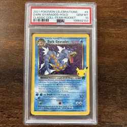 2021 POKEMON CELEBRATIONS DARK GYARADOS - HOLO CLASSIC COLL-TEAM ROCKET PSA 10 - Image 1