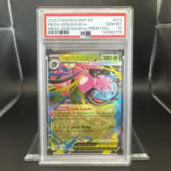 2025 Pokemon Mega Evolutions Mega Venusaur EX #013 Graded PSA 10 - Image 1