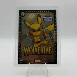2025 Pokemon Pikachu Heroes & Villains (Wolverine) Gold Background - Image 1