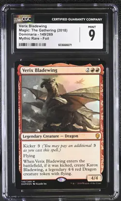 VERIX BLADEWING Dominaria Foil Mythic CGC 9 MTG EDH [Nostalgium] - Image 1
