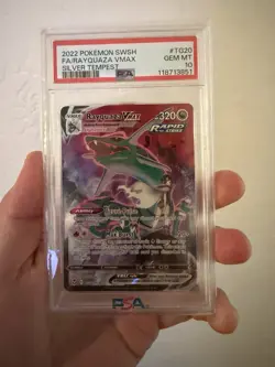 Pokemon TCG Rayquaza VMAX TG20/TG30 Swsh12: Silver Tempest Alt Art Card PSA 10 - Image 1