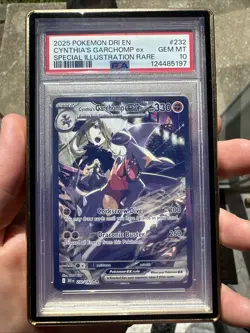 Pokemon Cynthia's Garchomp ex Special Illustration Rare Holo PSA 10 Sv10 232/182 - Image 1