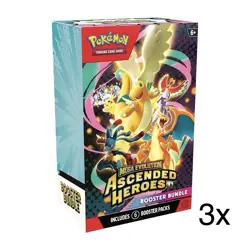 Pokemon TCG: Ascended Heroes Booster Bundle - 3x PRESALE - Image 1