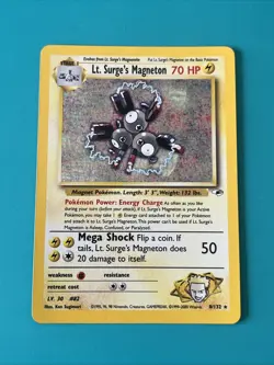 Pokemon TCG Lt. Surge's Magneton Gym Heroes 8/132 Holo Raw Ungraded - Image 1