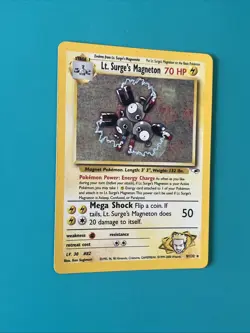 Pokemon TCG Lt. Surge's Magneton Gym Heroes 8/132 Holo Raw Ungraded - Image 3