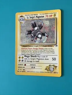 Pokemon TCG Lt. Surge's Magneton Gym Heroes 8/132 Holo Raw Ungraded - Image 4