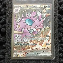 Pokemon Team Rocket's Nidoking EX 233/182 Sv10 Destined Rivals SIR Holo Stage 2… - Image 1