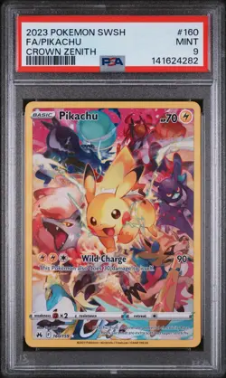 Pikachu 160/159 PSA 9 Crown Zenith Full Art Secret Rare Pokemon TCG - Image 1