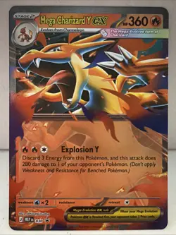 Pokemon Mega Charizard Y ex 030/MEP Black Star Promo Full Art Holo - Image 1