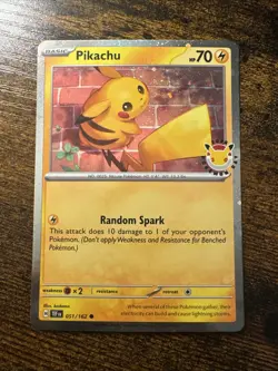 Pikachu Pokemon Day 2026 051/162 30th Anniversary Stamped Promo Holo Pokemon TCG - Image 1