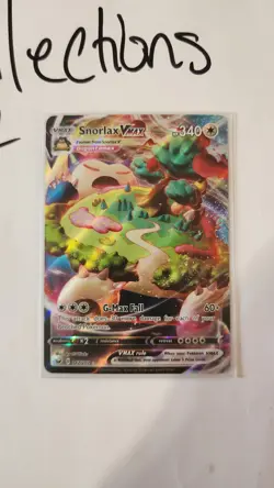Pokemon TCG Snorlax VMAX Sword & Shield Base Set 142/202 NM+ - Image 2