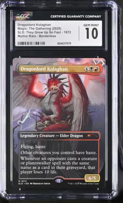 DRAGONLORD KOLAGHAN Secret Lair Mythic CGC 10 MTG EDH [Nostalgium] - Image 1