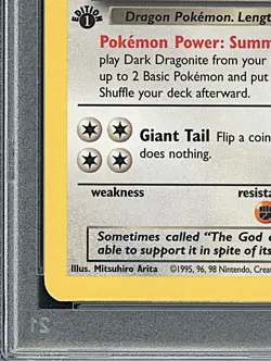 DARK DRAGONITE 2000 Pokemon Team Rocket 1st Edition #22 - PSA 8 - Image 5