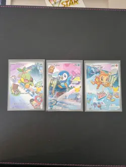 Pokemon TCG First Partner Illustration Collection Series 1 Sinnoh Starters Set - Image 1