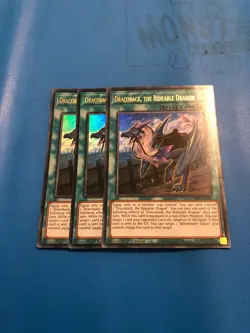 YUGIOH 3x Ultra Rare Dracoback, The Rideable Dragon MAMA-EN091 1st Edition - Image 1
