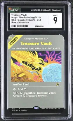 TREASURE VAULT D&D Forgotten Realms Showcase Rare CGC 9 MTG [Nostalgium] - Image 1